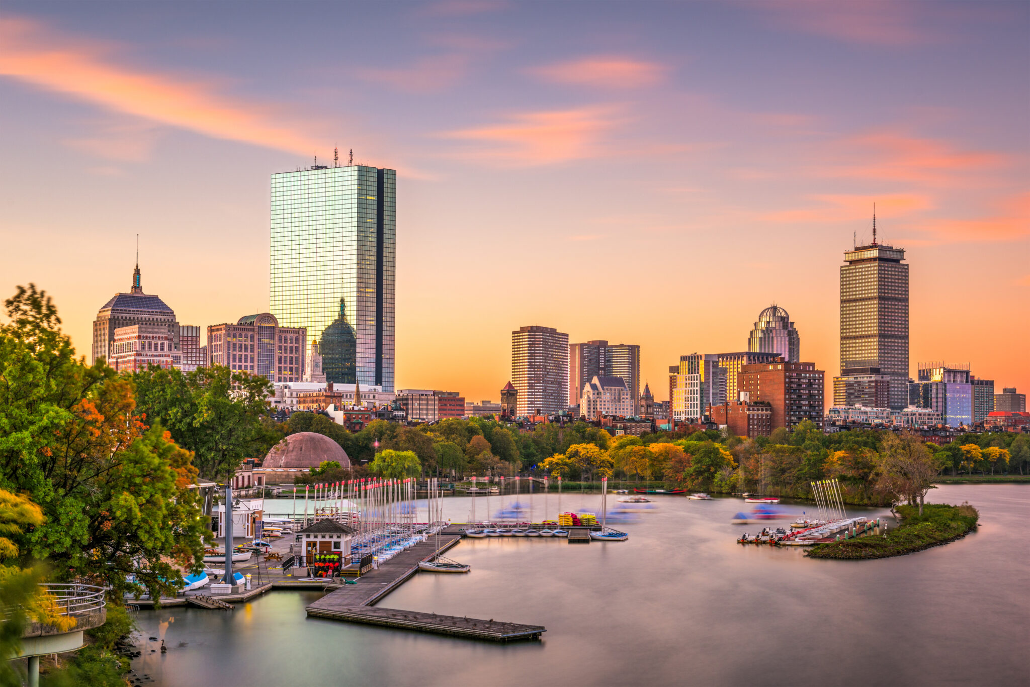 Skyline of Boston during the Fall, cover of Real Estate Juan Cano