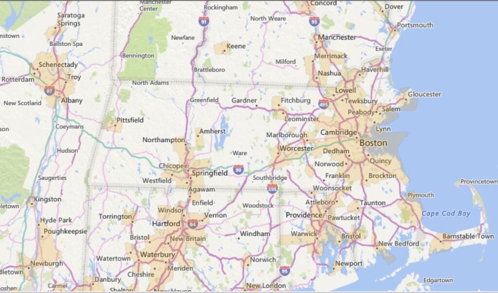 USDA Loan Map Massachusetts
